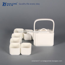 OEM-логотипы Белый квадрат Творческий тонкой керамики китайский чайный сервиз
